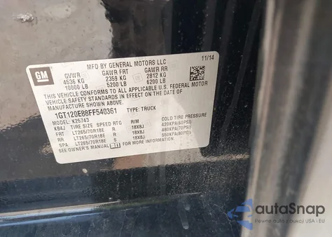 2015 GMC Sierra 2500Hd Denali from USA, damaged, VIN 1GT120E88FF540361